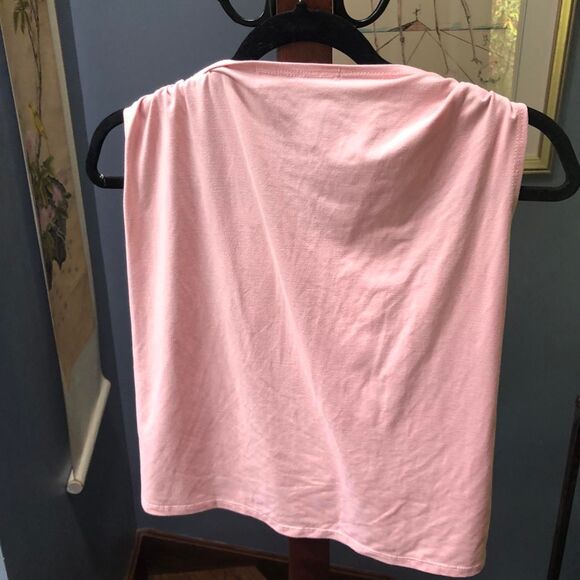 Soft Pink Crop Top with Twisted Sleeves 3X - Picture 2 of 4